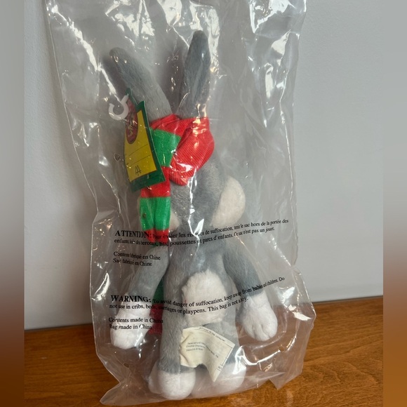 Vintage Looney Tunes x McDonald's Bugs Bunny Plush w Scarf 1992 NEW Packaged - Picture 3 of 7